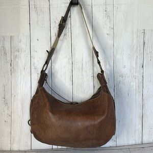 Ralph Lauren Chestnut Brown Leather Shoulder Hobo